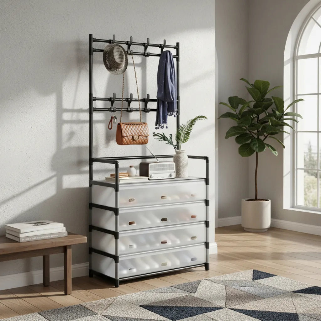 Perchero Organizador Zapatero Con Tapa